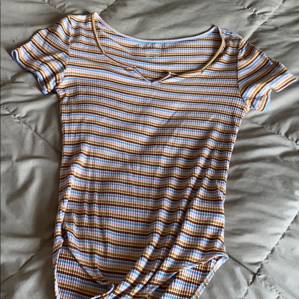 American Eagle Striped bodysuit